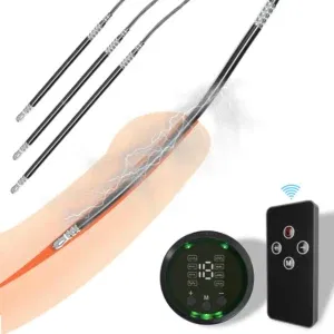 Electric Stimulation Urethral Sounding Insert Metal Male Plug Dilator Shock Masturbation Prostate Massage Horse Eye Rod Sex Toys