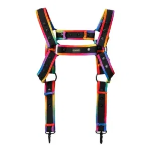 Rudin Rubber Men Bodysuit Jumpsuits Elastic Crop Top Jockstrap Hollow Lingerie Sexy Adjust Fetish Elastic Garter Body Harness