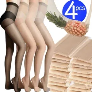 1/4Pcs 0D Stockings Women Skin Color Tights Tear Resistant Anti-cored Hook Wire Pantyhose Black Socks Slim Ultra Thin Leggings