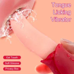 Powerful Realistic Tongue Licking Vibrator Female Clitoral Nipples Anal Stimulator Vibrator Sex Toys for Women Adults