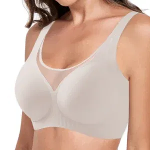 Comfortable Bra Women'S Seamless Breathable Bralette Women Minimiser Adjustable Shoulder Straps Ultra-Thin Sexy Bras