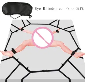 Sex Bed Restraint BDSM Bondage Restraint System Sex Play Couples Games Nylon Handcuffs Ankle Cuffs Under Sextoy Sexual Accessory