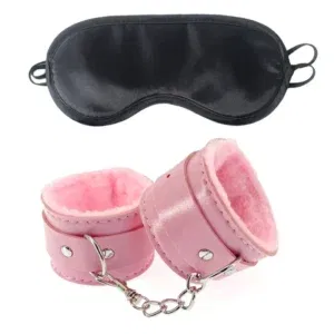 2pcs PU Leather Sex Handcuffs with Eye Mask Sex Toys for Couples Adult Games Slave Bondage Restraints Erotic Accessories